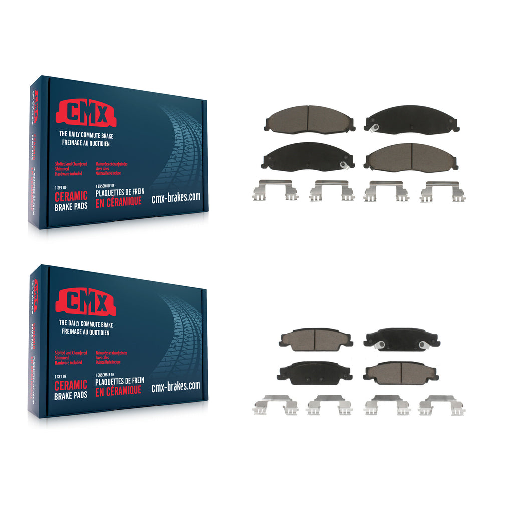 Front Rear Ceramic Brake Pads Kit For Cadillac Pontiac Grand Prix CTS STS
