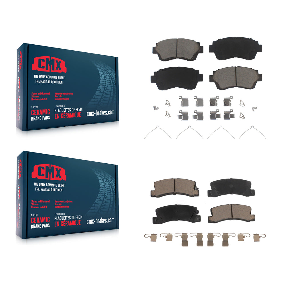 Front Rear Ceramic Brake Pads Kit For Toyota Camry Lexus ES300 Celica