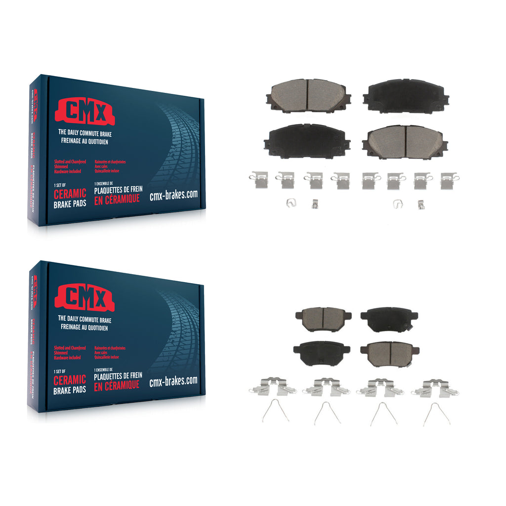 Front Rear Ceramic Brake Pads Kit For Toyota Prius Corolla Lexus CT200h Prime