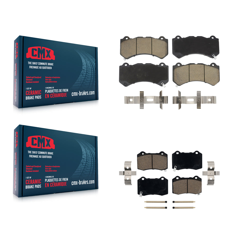 Front Rear Ceramic Brake Pad Kit For Jeep Grand Cherokee Dodge Charger Chevrolet