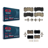 Front Rear Ceramic Brake Pad Kit For Jeep Grand Cherokee Dodge Charger Chevrolet