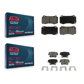 Front Rear Ceramic Brake Pads Kit For 2015 Dodge Charger R T Scat Pack with 6.4L