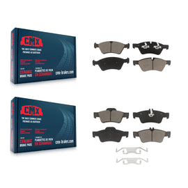 Front Rear Ceramic Brake Pads Kit For Mercedes-Benz E350 E550 E500 AWD