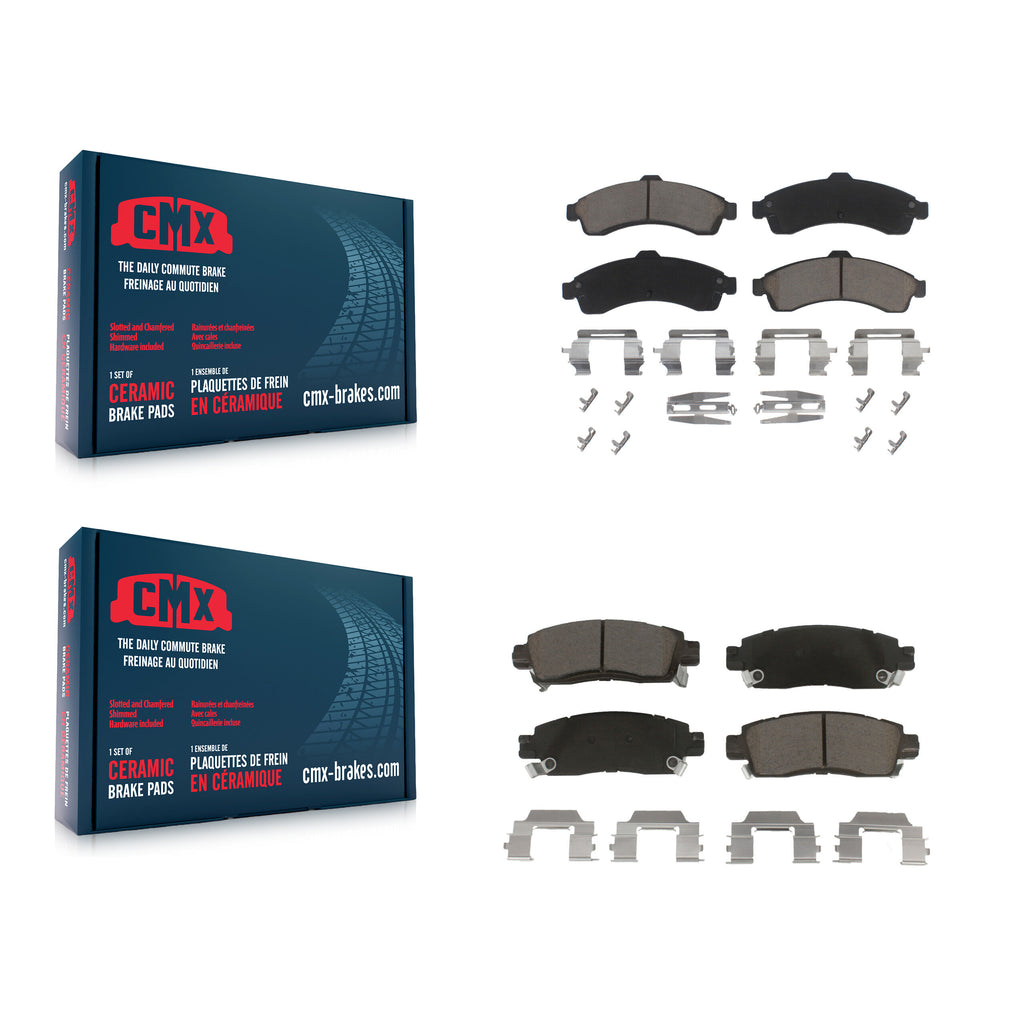Front Rear Ceramic Brake Pads Kit For Chevrolet Trailblazer GMC Envoy EXT XL XUV