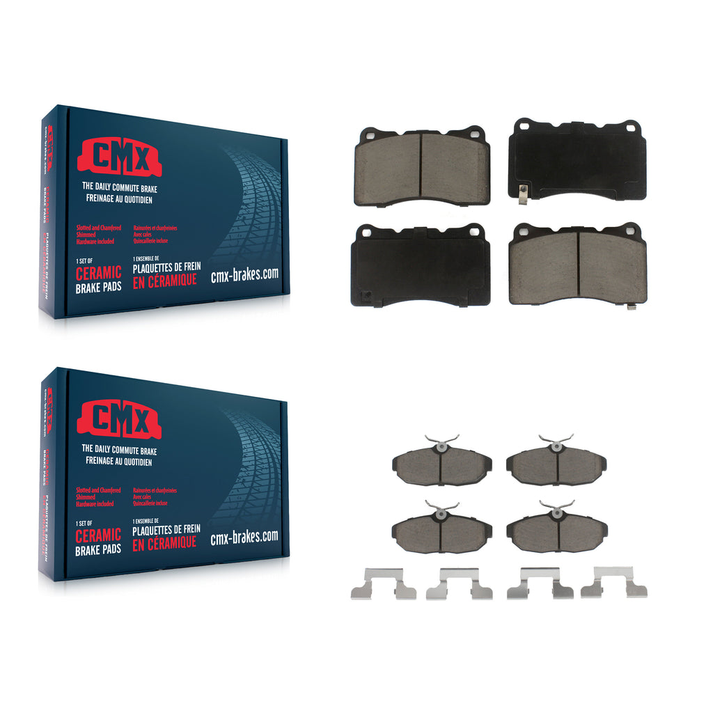 Front Rear Ceramic Brake Pads Kit For Ford Mustang