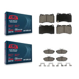Front Rear Ceramic Brake Pads Kit For Ford Mustang