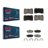 Front Rear Ceramic Brake Pads Kit For Ford Mustang