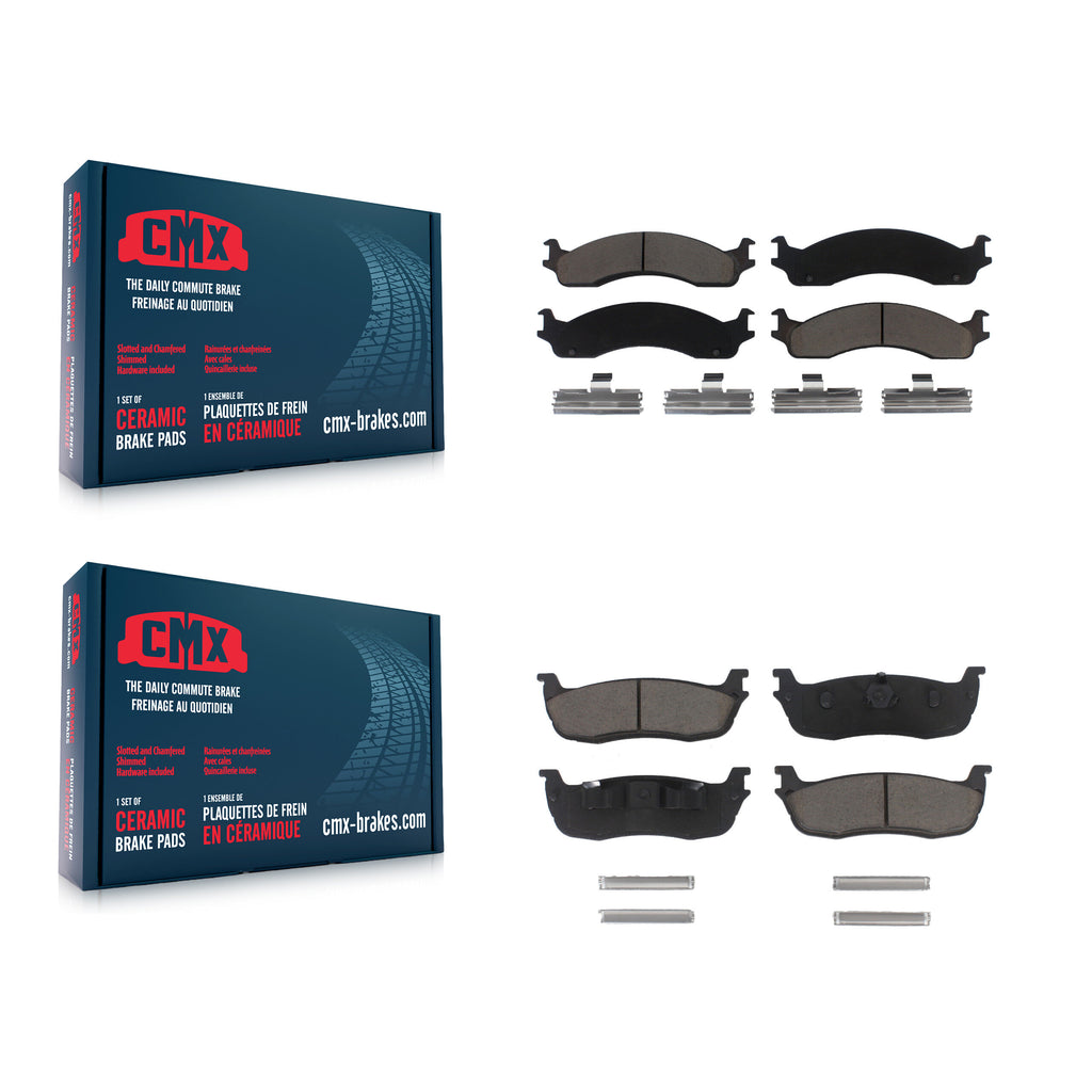 Front Rear Ceramic Brake Pads Kit For Ford F-250 HD