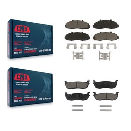 Front Rear Ceramic Brake Pads Kit For Ford F-150 Heritage Lincoln Blackwood