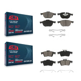 Front Rear Ceramic Brake Pad Kit For Ford Focus Escape Mazda 3 Volvo 5 C-Max S40