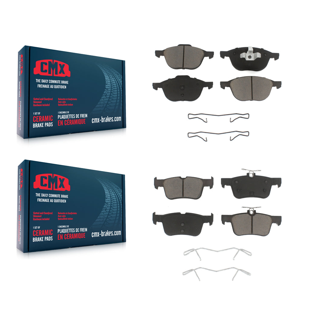Front Rear Ceramic Brake Pads Kit For Ford Escape