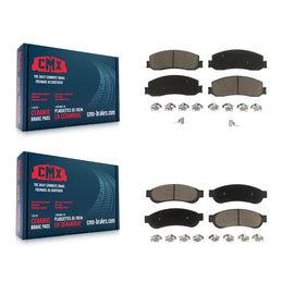 Front Rear Ceramic Brake Pads Kit For Ford F-250 Super Duty F-350 F-450