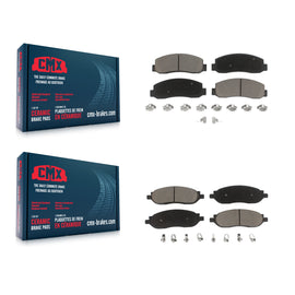 Front Rear Ceramic Brake Pads Kit For 2005-2007 Ford F-250 Super Duty F-350