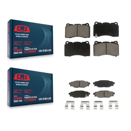 Front Rear Ceramic Brake Pads Kit For 2014 Subaru WRX With 15