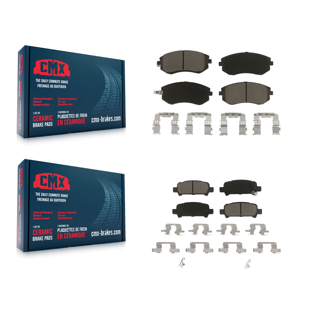 Front Rear Ceramic Brake Pad Kit For Subaru Outback Impreza Forester Legacy Baja