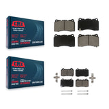 Front Rear Ceramic Brake Pads Kit For Tesla S Hyundai Genesis Coupe
