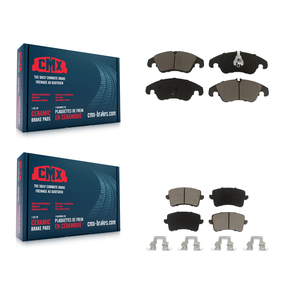 Front Rear Ceramic Brake Pads Kit For Audi Q5 A4 Quattro A5 allroad S5
