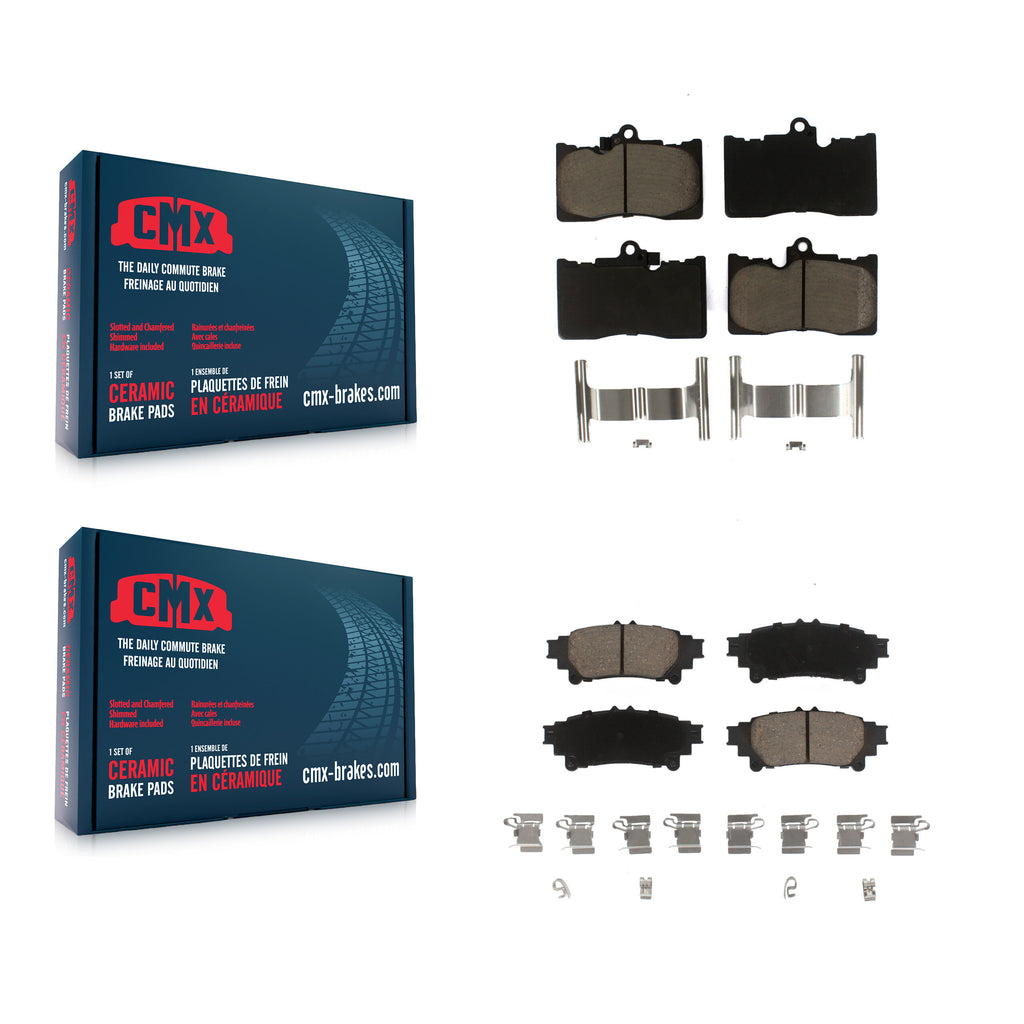 Front Rear Ceramic Brake Pads Kit For Lexus GS350 IS300 IS200t IS350 RC350 RC300