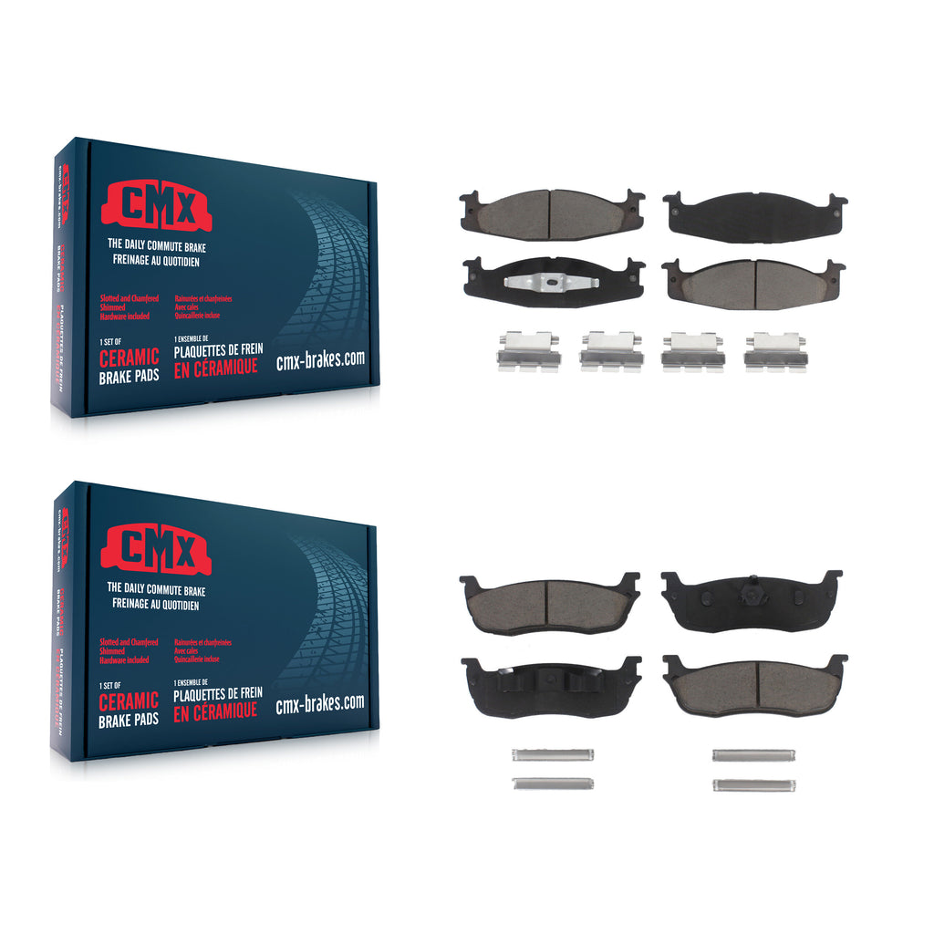 Front Rear Ceramic Brake Pads Kit For 1996 Ford F-150