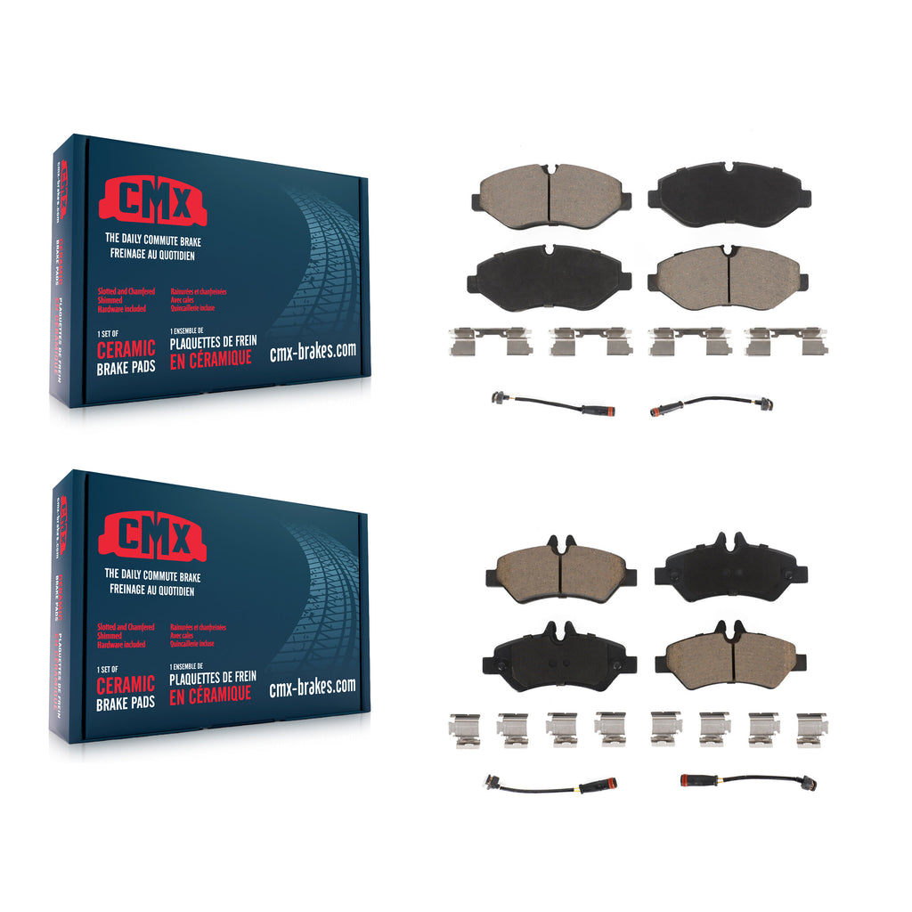 Front Rear Ceramic Brake Pads Kit For Sprinter 2500 Mercedes-Benz Freightliner