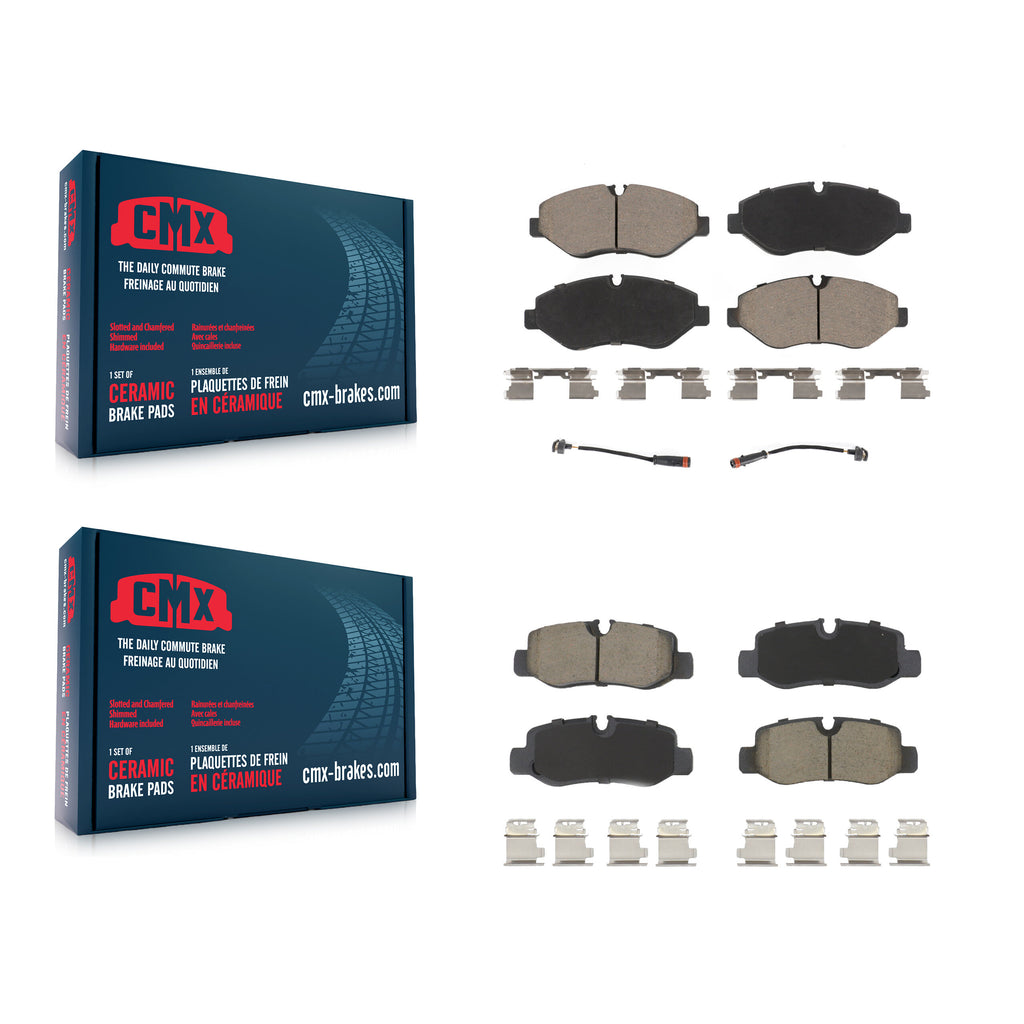 Front Rear Ceramic Brake Pads Kit For 2016-2020 Mercedes-Benz Metris