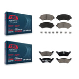Front Rear Ceramic Brake Pad Kit For Dodge Grand Caravan Chrysler Town & Country