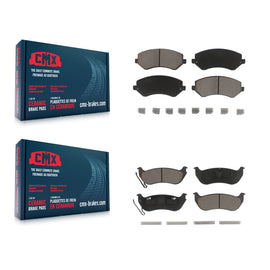 Front Rear Ceramic Brake Pads Kit For 2003-2007 Jeep Liberty