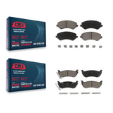 Front Rear Ceramic Brake Pads Kit For 2003-2007 Jeep Liberty