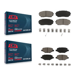 Front Rear Ceramic Brake Pads Kit For Ford Edge Lincoln MKX