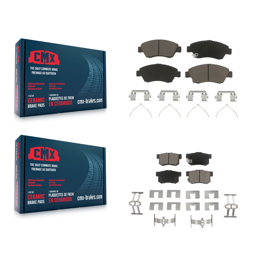 Front Rear Ceramic Brake Pads Kit For Honda Civic Acura RSX ILX CR-Z