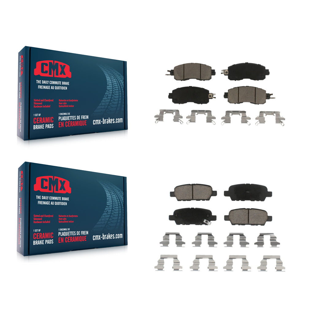 Front Rear Ceramic Brake Pads Kit For Nissan Altima LEAF