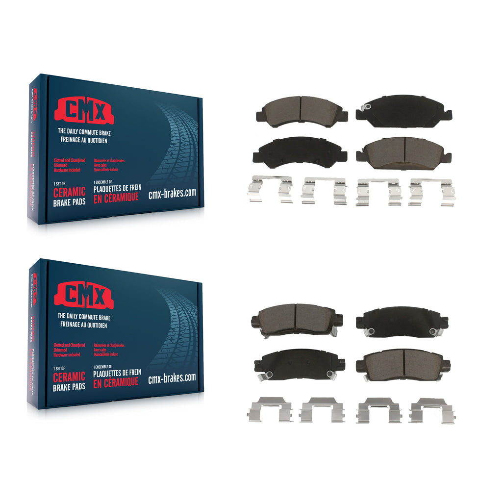 Front Rear Ceramic Brake Pads Kit For Cadillac XTS