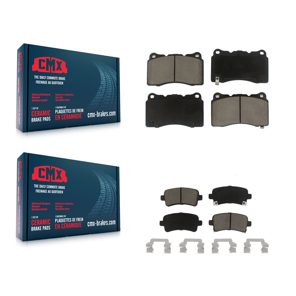 Front Rear Ceramic Brake Pads Kit For Cadillac XTS Buick Regal Saab 9-5