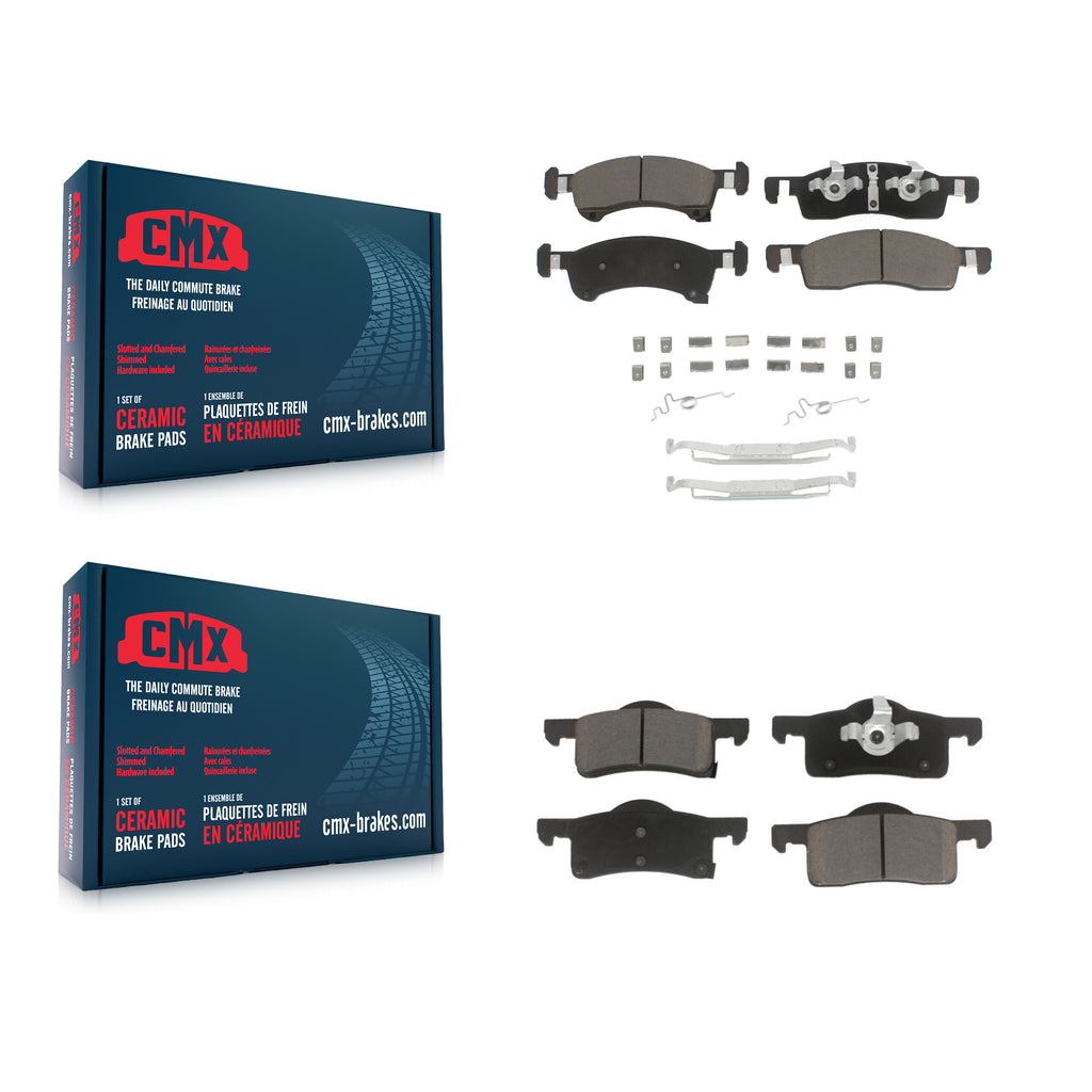 Front Rear Ceramic Brake Pads Kit For Ford Expedition Lincoln Navigator