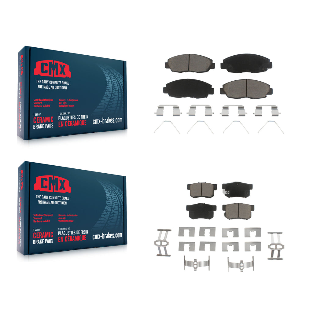 Front Rear Ceramic Brake Pads Kit For Honda Civic