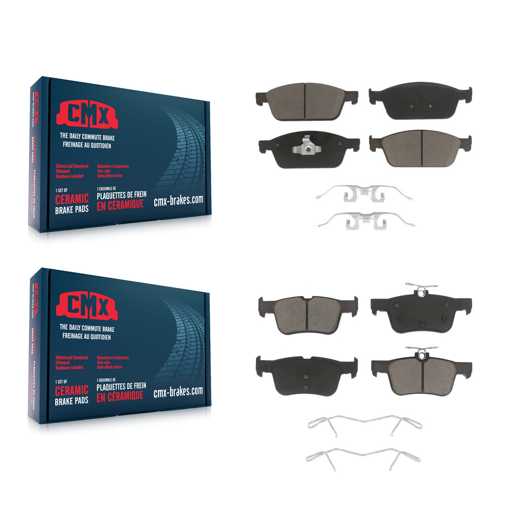 Front Rear Ceramic Brake Pads Kit For Lincoln MKC