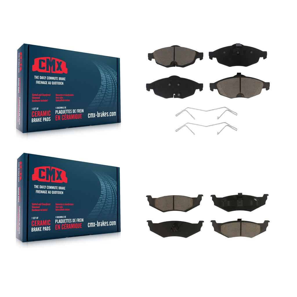Front Rear Ceramic Brake Pads Kit For Chrysler Sebring Dodge Stratus