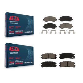 Front Rear Ceramic Brake Pads Kit For Mitsubishi Galant Eclipse Chrysler Sebring