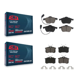 Front Rear Ceramic Brake Pads Kit For Audi A4 Quattro A6 S4