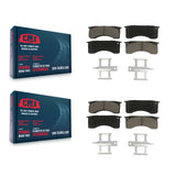 Front Rear Ceramic Brake Pads Kit For International 4400 4300LP Blue Bird Vision