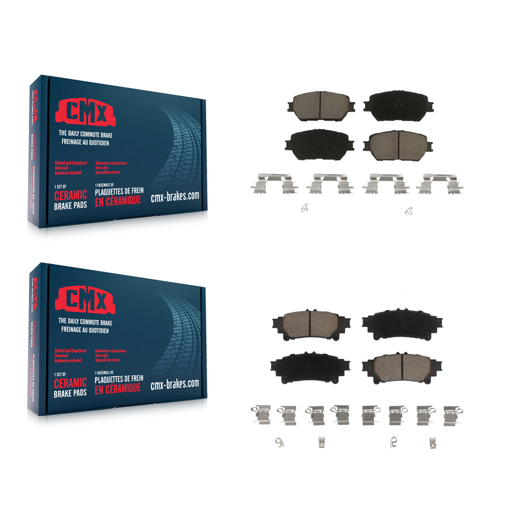 Front Rear Ceramic Brake Pads Kit For 2014 Lexus IS250 C F Sport