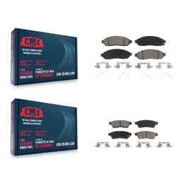 Front Rear Ceramic Brake Pads Kit For Nissan Frontier Xterra Suzuki Equator