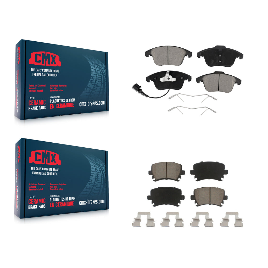 Front Rear Ceramic Brake Pads Kit For Volkswagen Tiguan Audi Q3 Limited Quattro