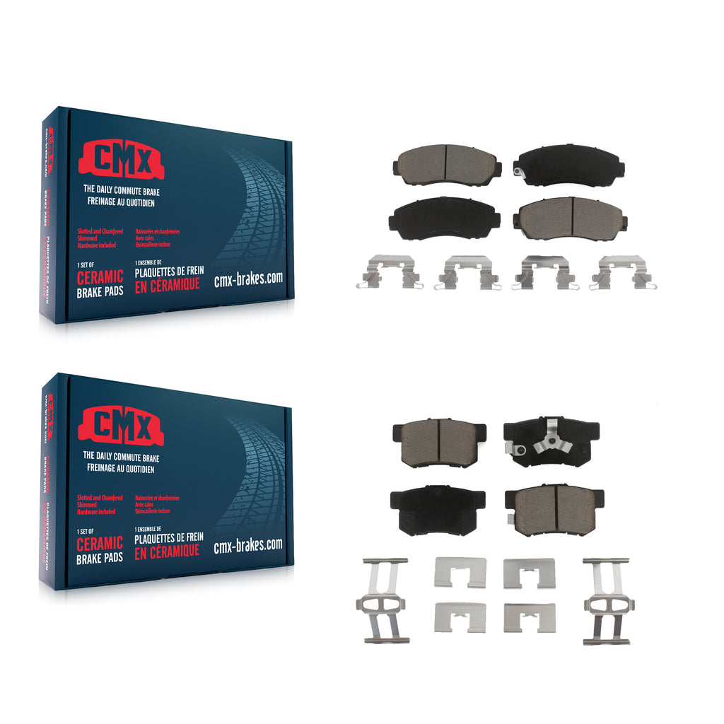 Front Rear Ceramic Brake Pads Kit For Honda CR-V Accord Crosstour Acura RDX