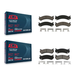 Front Rear Ceramic Brake Pad Kit For Chevrolet Silverado 2500 HD GMC Sierra 3500
