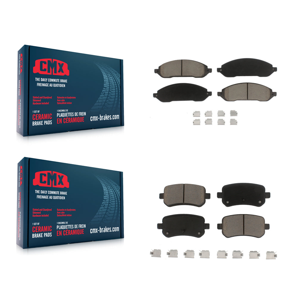 Front Rear Ceramic Brake Pads Kit For 2004-2007 Ford Freestar Mercury Monterey