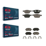Front Rear Ceramic Brake Pads Kit For 2010-2015 Volvo XC60