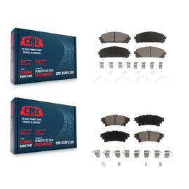 Front Rear Ceramic Brake Pad Kit For Toyota Highlander Sienna Lexus RX350 RX450h