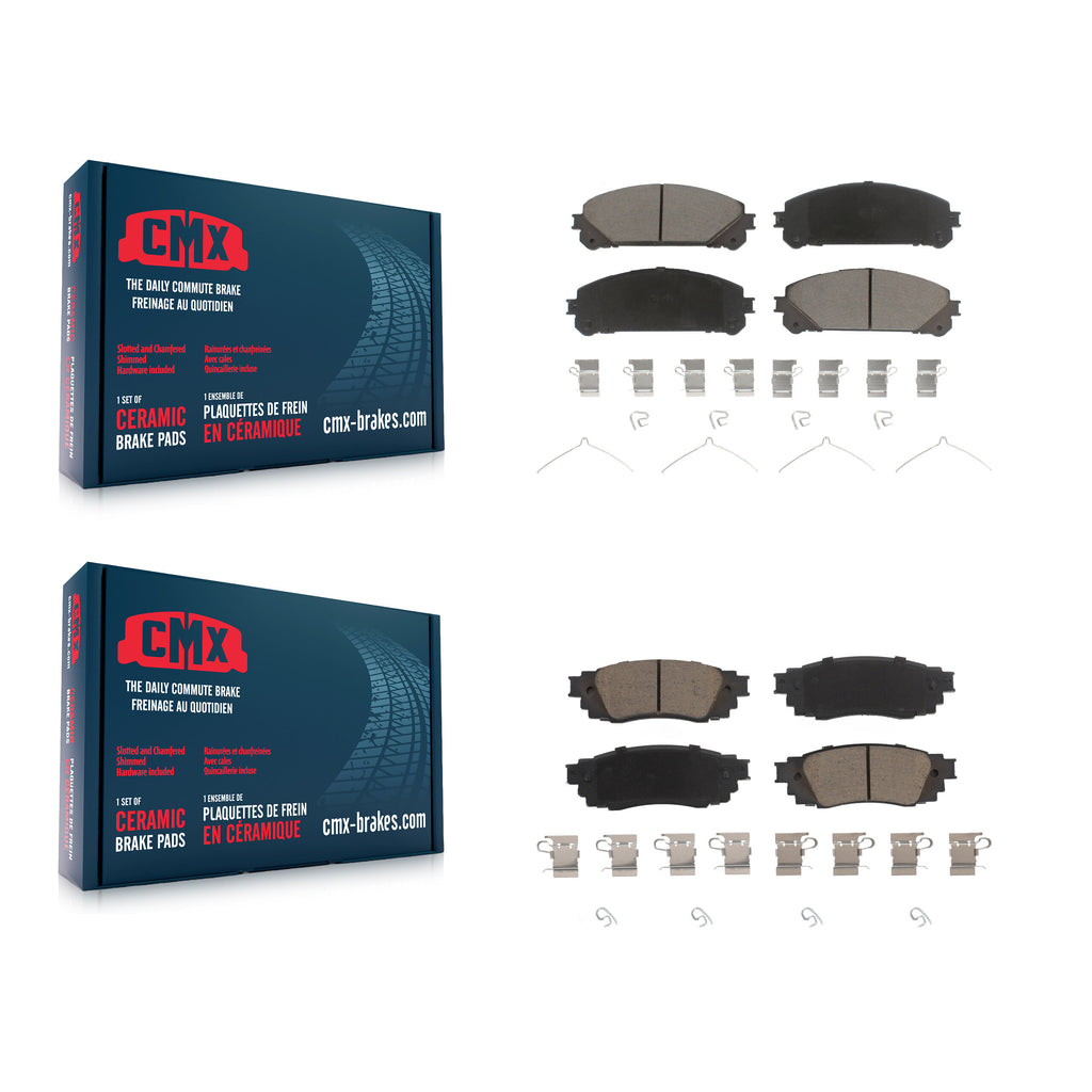Front Rear Ceramic Brake Pads Kit For Lexus RX350 RX450h RX350L RX450hL