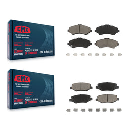 Front Rear Ceramic Brake Pads Kit For Jeep Wrangler Liberty Dodge Nitro JK